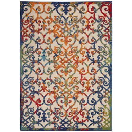 Homeroots 4 x 6 ft. Rainbow Colored Indoor & Outdoor Area Rug 385029